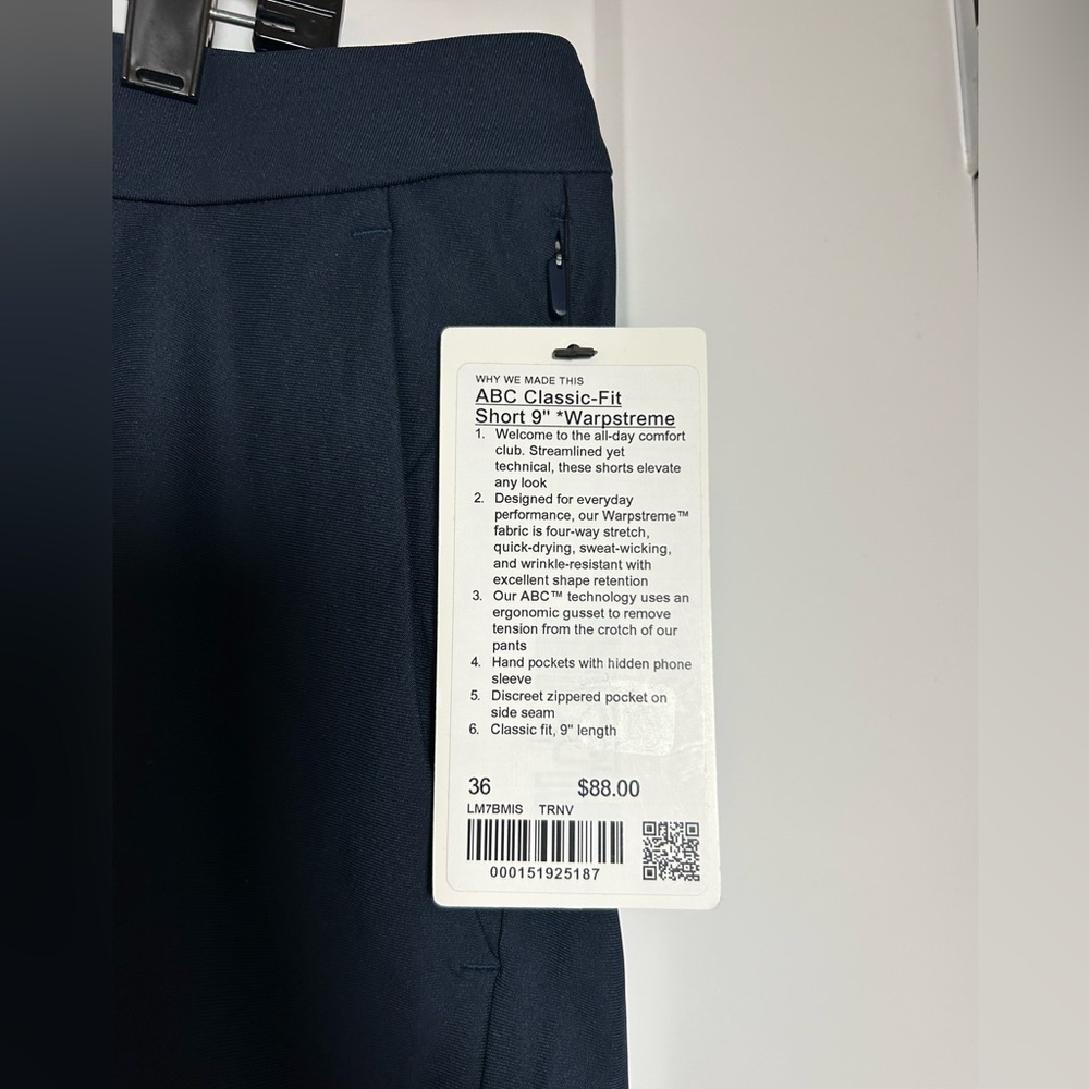 lululemon ABC golf shorts men’s size 36 9” inseam/length - Picture 3 of 8